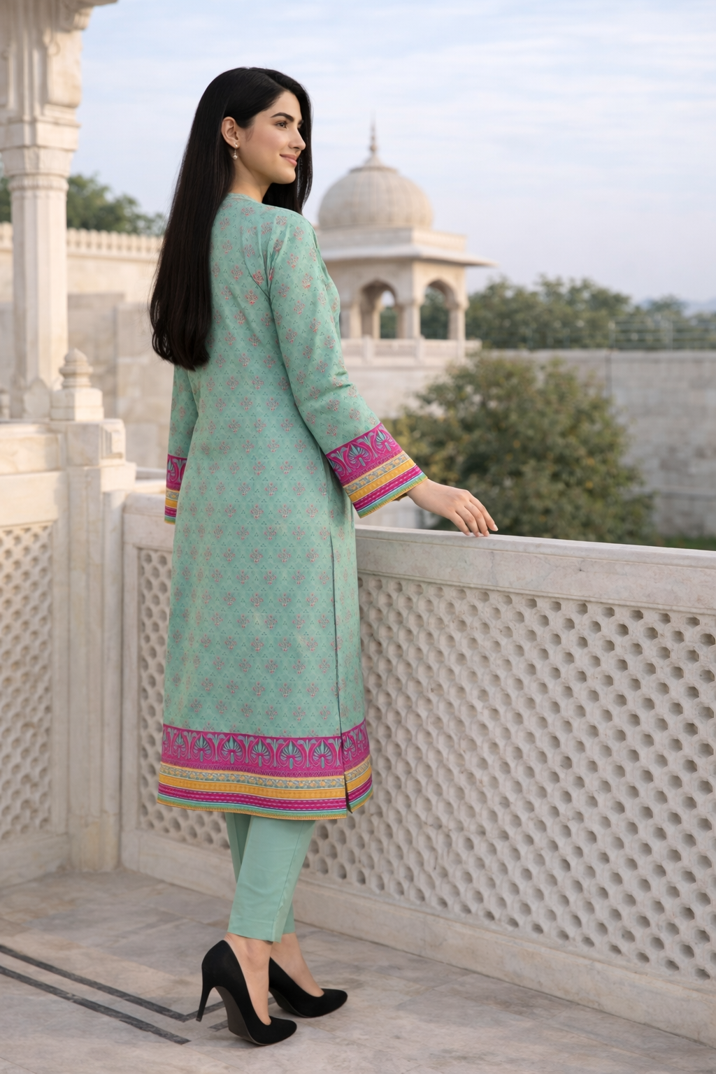 Pista Color Elegant Printed Daily Wear