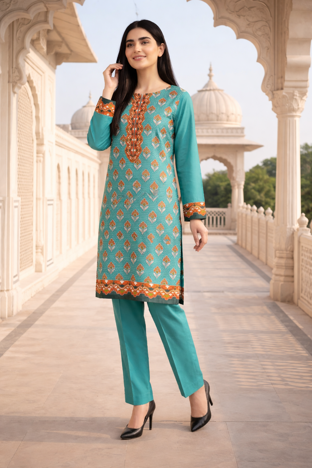 Light Blue 2 PC Suit