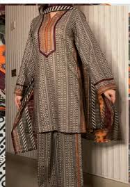 New -8% 3 Piece Printed Beige & Black Color Lawn Unstitched Suit